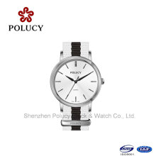 Femmes colorées en cuir Nylon Strap homme Wrist Watch mode horloge Chine vente en gros